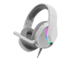 MARVO Tactic 40 vezetékes fejhallgató - fehér - RGB világítás (H8618 WH)